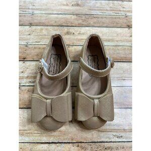 Pipperdoodles Gold Bow Shoes Size 27 (US 8.5)